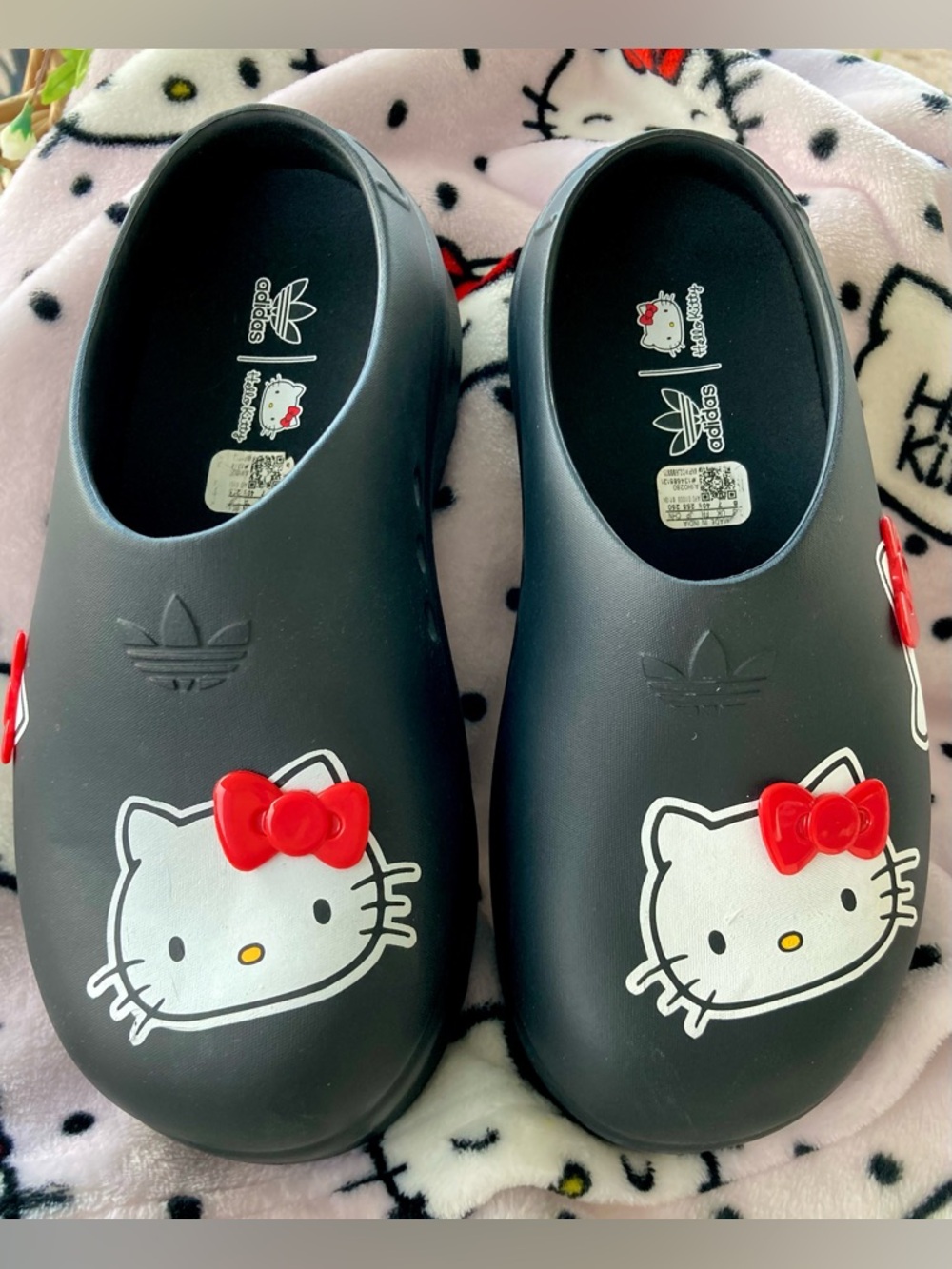 Adidas Stan Smith X Hello Kitty 🐈‍⬛ 50th Anniversary Clogs 🐈‍⬛  Preloved ♥️